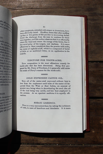 The Universal Dispensatory : containing companions to the tropical, the continental, the family, the country clergyman's, the traveller's, and the military, or officer's dispensaries, or medical chests, etc.  1814 -  Modern Reprint