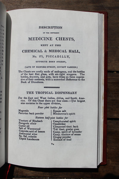 The Universal Dispensatory : containing companions to the tropical, the continental, the family, the country clergyman's, the traveller's, and the military, or officer's dispensaries, or medical chests, etc.  1814 -  Modern Reprint