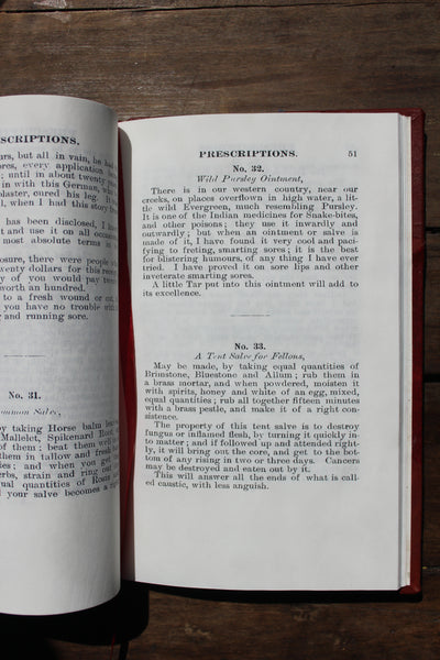 The Indian Doctor's Dispensatory Being Father Smith's Advice Respecting Diseases And Their Cure; Consisting of Prescriptions For Many Complaints and Remedies, etc. 1813 - Leather-bound Modern Reprint