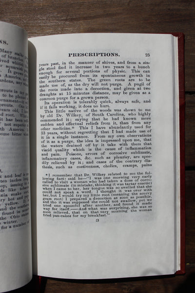 The Indian Doctor's Dispensatory Being Father Smith's Advice Respecting Diseases And Their Cure; Consisting of Prescriptions For Many Complaints and Remedies, etc. 1813 - Leather-bound Modern Reprint