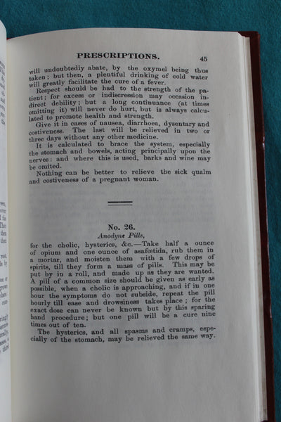 The Indian Doctor's Dispensatory Being Father Smith's Advice Respecting Diseases And Their Cure; Consisting of Prescriptions For Many Complaints and Remedies, etc. 1813 - Leather-bound Modern Reprint