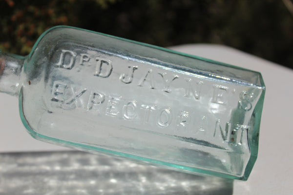 Old Apothecary Bottle  - Circa 1850 to 1860's - Dr. D JAYNE'S - EXPECTORANT - PHILAD. A -  Open Pontil - Near Mint - Beautiful Investment Glass -  Please No Discount Codes On This Listing
