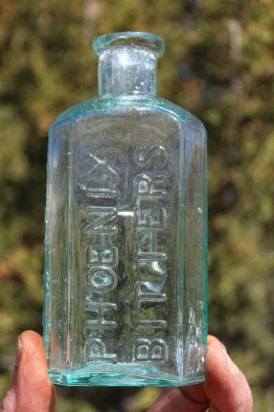 Old Apothecary Bottle  - Circa 1870 - PHOENIX BITTERS - JOHN MOFFAT - NEW YORK - MINT Condition & RARE -  -  Please No Discount Codes On This Listing