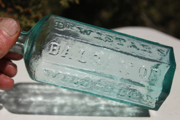 Old Apothecary Bottle  - Circa 1850 to 1860's - Dr. WISTAR'S BALSAM OF WILD CHERRY - PHILADELPHIA - IB. - Museum & Investment Quality Glass - Open Pontil -   Please No Discount Codes On This Listing