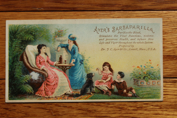 Old Apothecary Bottle - Circa 1880's Victorian Era Trade/Advertising Cards (3 cards) - Medicine, Pharmacy, Beauty, etc.   120+ years old! Very Good Condition  -  Group #3 - Please No Discount Codes On This Listing
