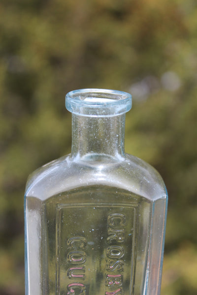 Old Apothecary Bottle  - Circa 1890 to 1900 - CROSBY'S BALSAMIC COUGH ELIXIR- Fine Condition  -  Please No Discount Codes On This Listing
