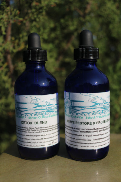 A Fine Combo Package For The Times - DETOX BLEND & NERVE RESTORE & PROTECTION - 4 Ounce Size (1 Of Each )