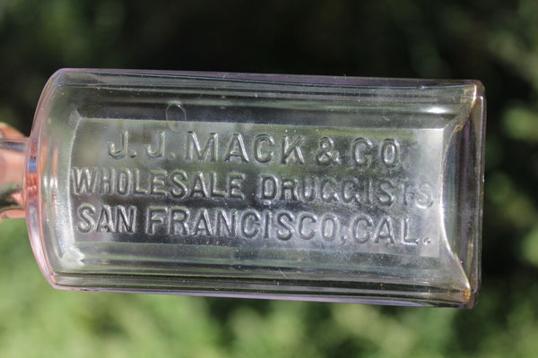 Old Apothecary Bottle - Circa 1880 J.J. MACK & CO Wholesale Druggists SAN FRANCISCO, CAL. RARE MINT  - Please No Discount Codes On This Listing
