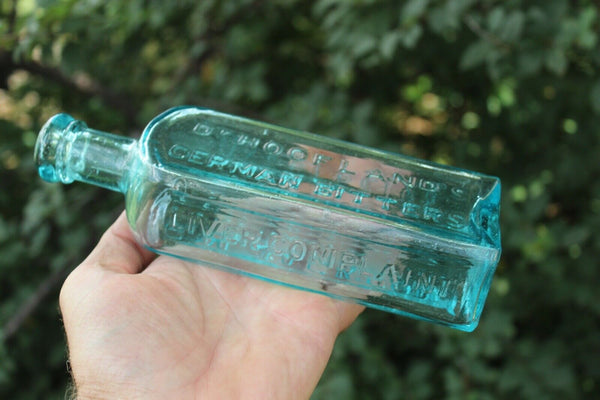 Old Apothecary Bottle - Circa 1850's DR. HOOFLAND'S GERMAN BITTERS C M JACKSON PHILADELPHIA Superb! - Please No Discount Codes On This Listing