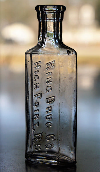 Old Apothecary Bottle  - Circa 1870 -1900 -  RING DRUG CO. PHARMACY BOTTLE HIGH POINT NC ( NORTH CAROLINA )-  Please No Discount Codes On This Listing