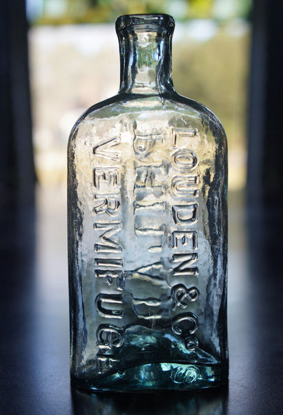 Old Apothecary Bottle  - Circa 1840 to 1860's - OPEN PONTIL LOUDEN & CO. VERMIFUGE PHILADELPHIA PA.   MINT - Please No Discount Codes On This Listing