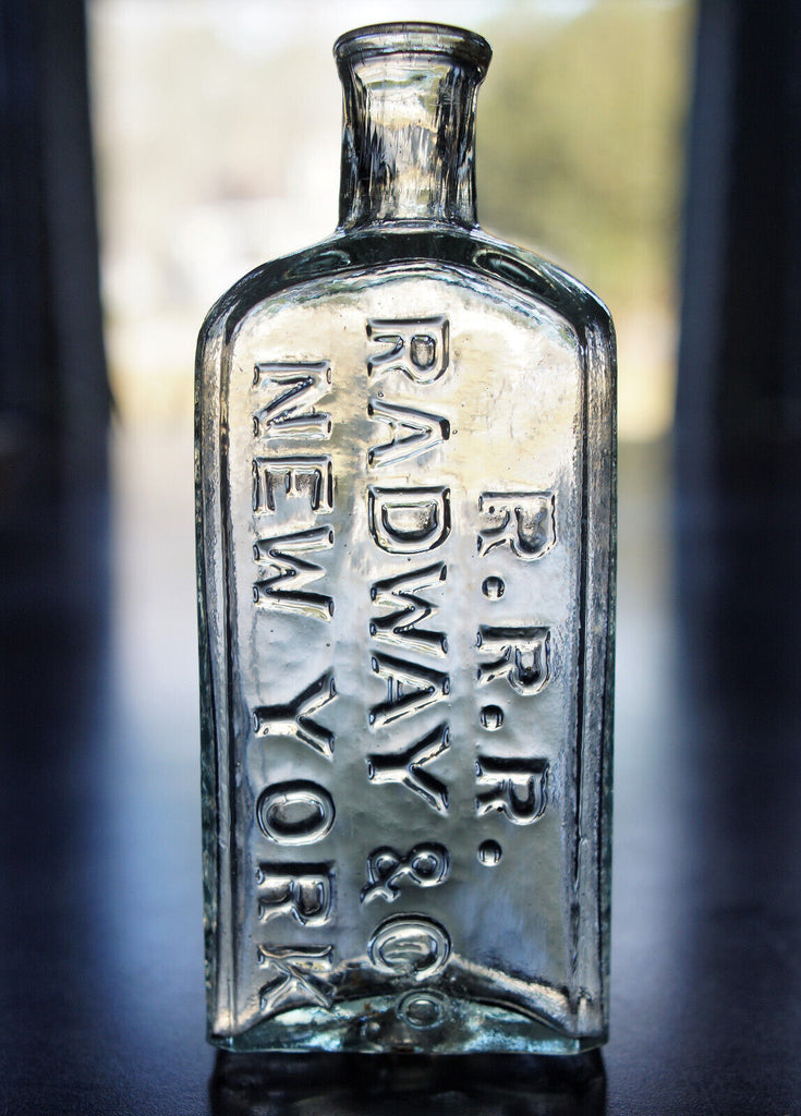 Old Apothecary Bottle  - Circa 1840 to 1860's - OPEN PONTIL R. R. R. RADWAY & CO. NEW YORK -  MINT - Please No Discount Codes On This Listing